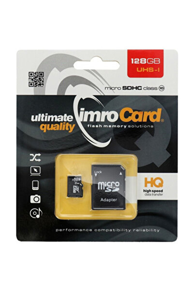 Imro Card Memorie microSDXC Imro, 128Gb, Clasa 10 / UHS-1 U1, Cu Adaptor