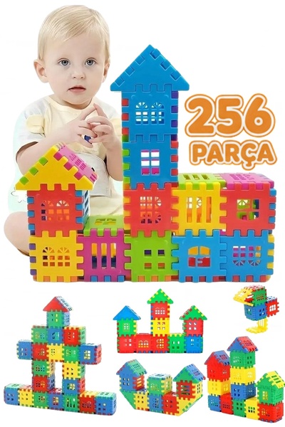 Rovexa 256 Parça Yapı Oyuncak Puzzle Blok 3D Tasarım Yeteneğini Geliştiren Eğ...