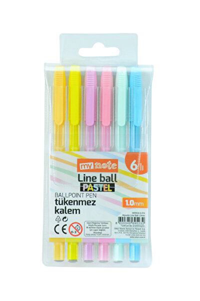 MyNotes مجموعة أقلام حبر جاف من ماينوت لاين باليت مكونة من 6 أقلام