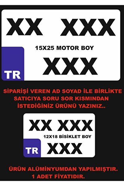 Habipselek AppMarket Motor App Plaka / Bisiklet Boy App Plaka ( 15x25 12x18)