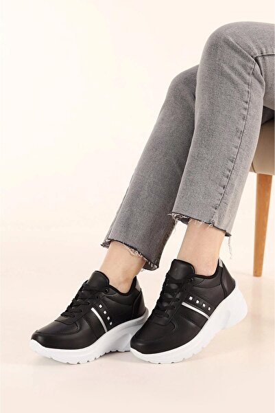 AlbiShoes Women's Lace-Up Platform Heeled Women's Sneakers Women's High Sole Sneaker