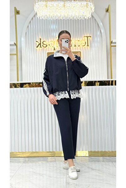 Robin Dantel Detaylı Bomber Ceket