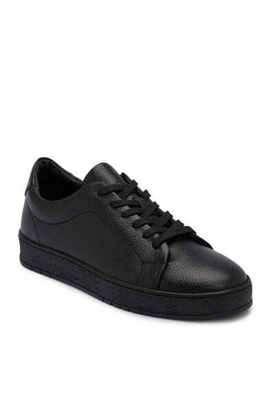 Tergan Siyah Hakiki Deri Erkek Sneaker - E25S1AY57658-A41