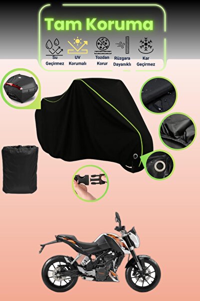 Dokaca Neo حقيبة خلفية وقفل أسود نيون قماش مجدّل متوافقة مع KTM 200 Duke ABS ...