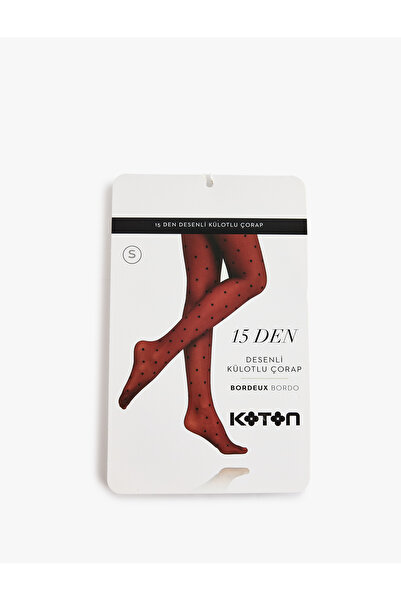 Koton 15 Den Patterned Thin Pantyhose