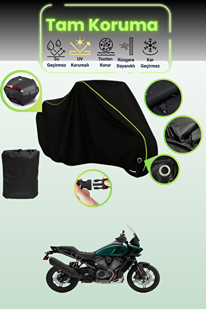 Dokaca Neo حقيبة خلفية سوداء نيون قماش مجدّل متوافقة مع دراجة هارلي ديفيدسون ...