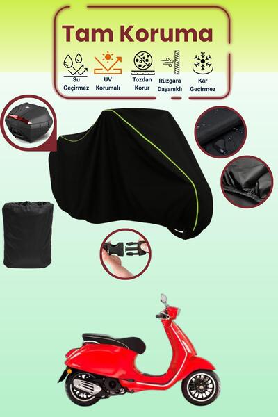 Dokaca Neo حقيبة خلفية باللون الأسود النيون قماش مجدّل متوافقة مع Vespa Sprin...