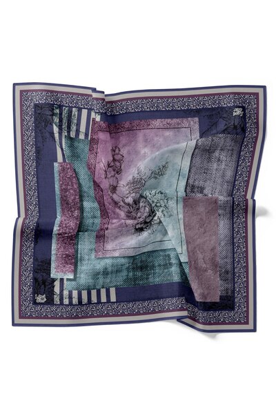 Levidor وشاح كريستالي لامع بنمط زهور مخططة هندسية