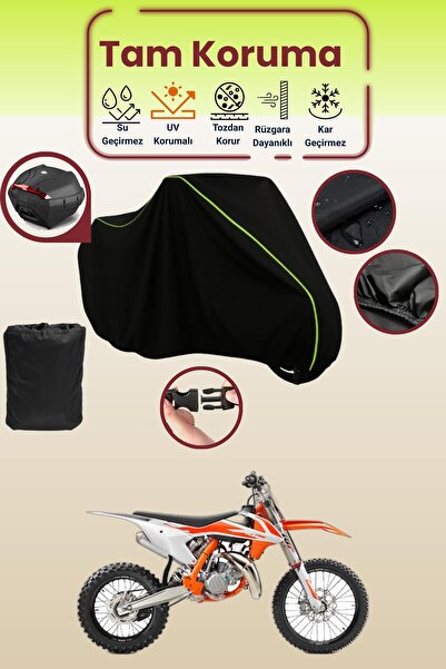 Dokaca Neo حقيبة خلفية باللون الأسود النيون قماش مجدّل متوافقة مع KTM 85 SX، ...