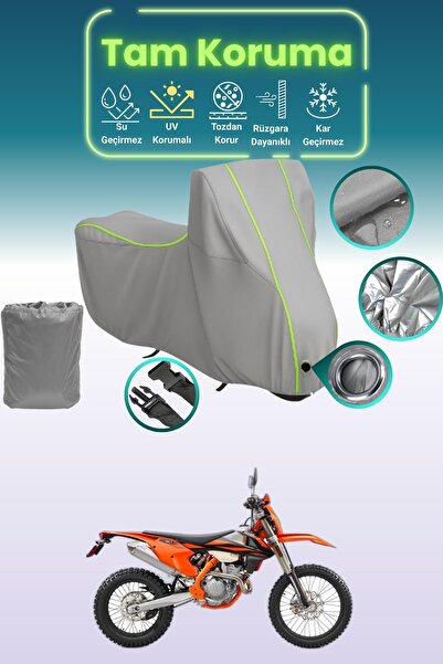 Dokaca Neo غطاء محرك متوافق مع KTM 250 EXC-F من Gray Neon قماش مجدّل Lock، غط...