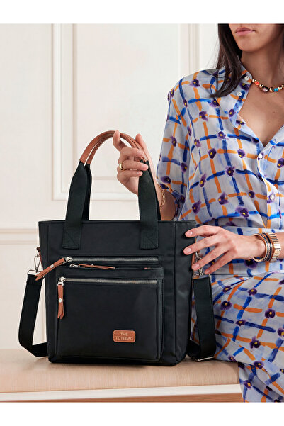 Sore Büyük Boy Saten Okul ve Günlük Çanta 4 Gözlü Dayanıklı Kolon Saplı