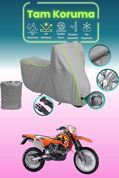 Dokaca Neo غطاء محرك متوافق مع KTM 620 SC باللون الرمادي النيون قماش مجدّل، غ...