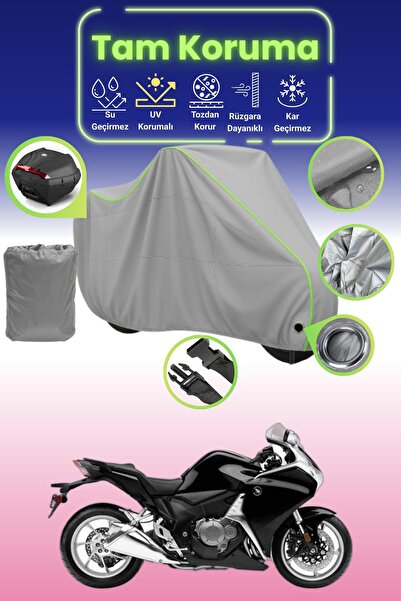 Dokaca Neo Gray Neon Corded Fabric Lock and Tail Bag Compatible Honda Vfr 120...