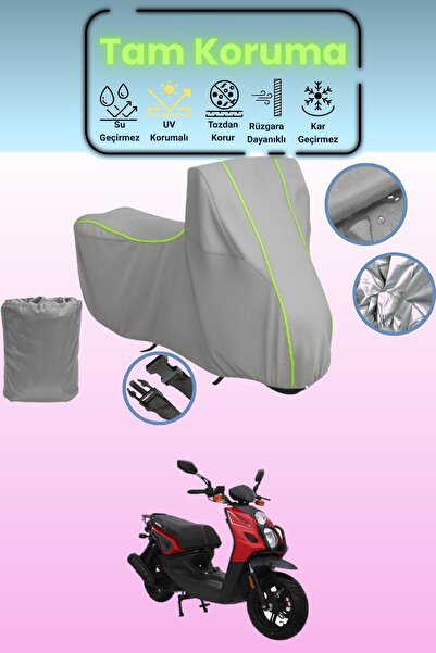 Dokaca Neo غطاء دراجة نارية رمادي نيون قماش مجدّل مونديال 150 أرجنت متوافق، غ...