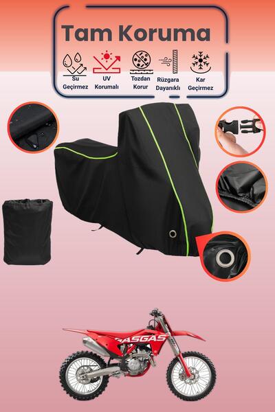 Dokaca Neo غطاء دراجة نارية متوافق مع غاز غاز MC 250 F من نوع Black Neon قماش...