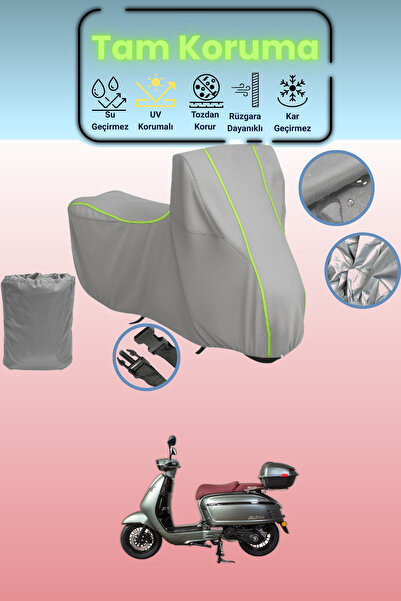 Dokaca Neo غطاء دراجة نارية رمادي نيون قماش مجدّل فالكون مارتيني 125 متوافق، ...