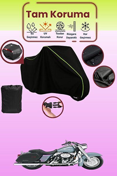 Dokaca Neo حقيبة خلفية باللون الأسود النيون قماش مجدّل متوافقة مع هارلي ديفيد...