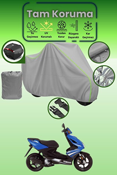 Dokaca Neo غطاء خلفي رمادي نيون قماش مجدّل متوافق مع ياماها ايروكس 100، غطاء ...