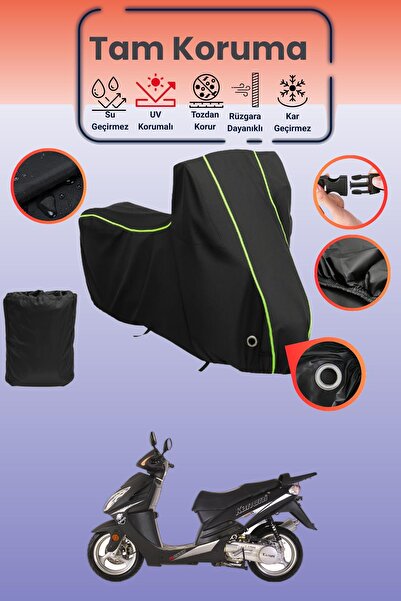 Dokaca Neo غطاء دراجة نارية متوافق مع كانوني روكو قماش مجدّل باللون الأسود ال...