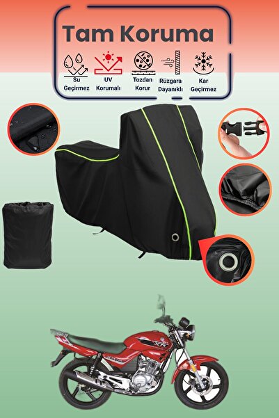 Dokaca Neo غطاء دراجة نارية متوافق مع Kuba XR 125 من Black Neon قماش مجدّل Lo...