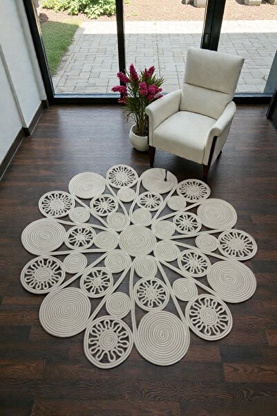 MaVaux Elora Doğal Hasır Jüt Kilim El Dokuması Özel Tasarım Salon Yatak Odası...