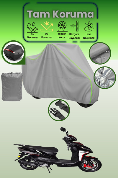 Dokaca Neo حقيبة خلفية رمادية نيون قماش مجدّل متوافقة مع موتولوكس روسى RS 50،...