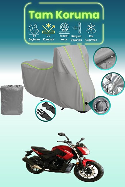 Dokaca Neo غطاء حماية رمادي نيون قماش مجدّل متوافق مع محركات آسيا ماجور 250، ...