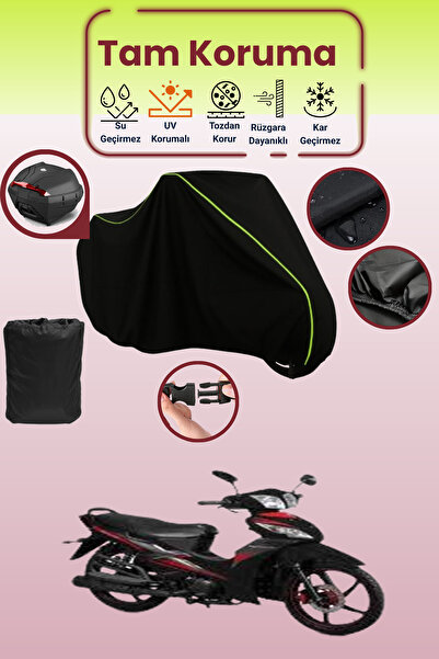 Dokaca Neo حقيبة خلفية سوداء نيون قماش مجدّل متوافقة مع قماش الدراجة النارية ...