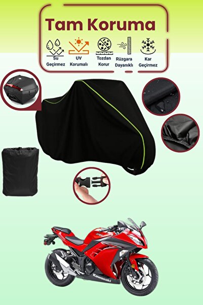 Dokaca Neo حقيبة خلفية باللون الأسود النيون قماش مجدّل متوافقة مع دراجة نارية...