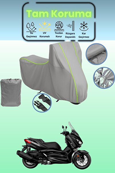 Dokaca Neo Gray Neon Corded Fabric Yamaha X-Max 400 Iron Max Compatible Motor...