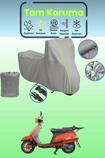 Dokaca Neo غطاء دراجة نارية رمادي نيون قماش مجدّل ياماها بيلوجا 125 متوافق، غ...