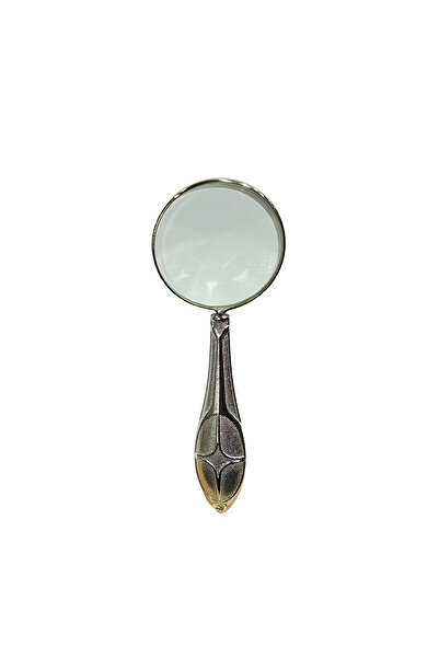 VERA SANAT 45 mm Silver Color Embroidered Handle Hand Magnifier Mg18155-7