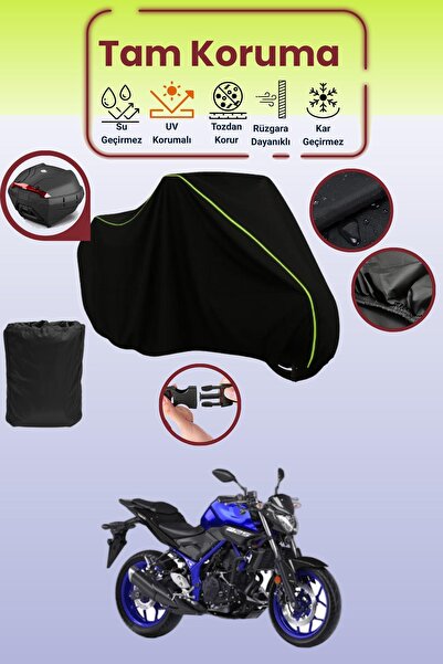 Dokaca Neo حقيبة خلفية باللون الأسود النيون قماش مجدّل متوافقة مع ياماها MT-2...