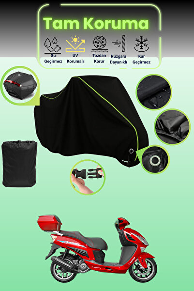 Dokaca Neo قماش دراجة نارية متوافق مع Yuki Lupo 125 باللون الأسود النيون قماش...