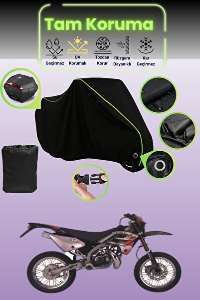 Dokaca Neo حقيبة خلفية وقفل أسود نيون قماش مجدّل متوافقة مع غطاء دراجة نارية ...