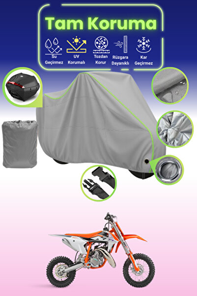 Dokaca Neo غطاء حماية رمادي نيون قماش مجدّل متوافق مع KTM 50 SX، غطاء حماية ل...