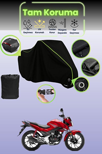 Dokaca Neo حقيبة خلفية وقفل أسود نيون قماش مجدّل متوافقة مع هوندا سي بي 125، ...