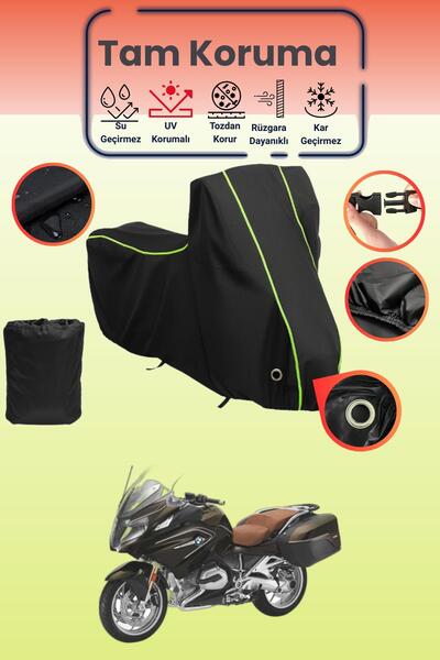 Dokaca Neo غطاء دراجة نارية متوافق مع BMW R 1200 RT باللون الأسود النيون قماش...