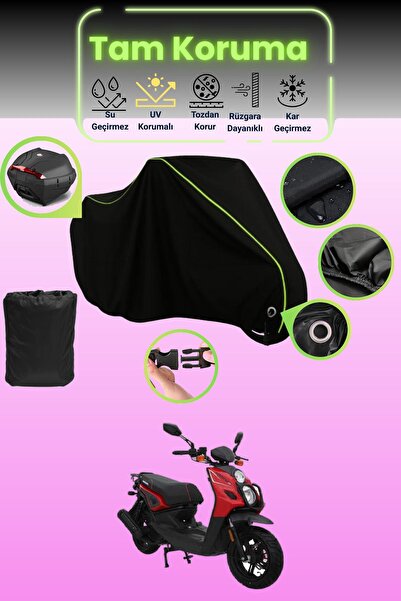 Dokaca Neo قماش دراجة نارية متوافق مع قفل قماش مجدّل وحقيبة خلفية باللون الأس...