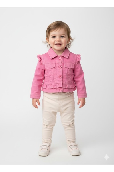 nk kids Kız Bebek Kot Denim Ceket