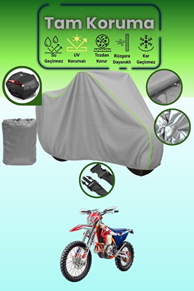 Dokaca Neo حقيبة خلفية رمادية نيون قماش مجدّل متوافقة مع KTM 250 EXC Six Days...