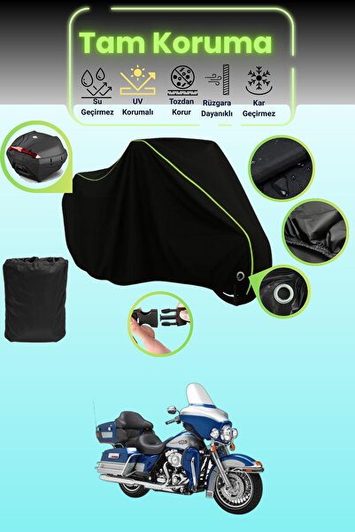 Dokaca Neo حقيبة خلفية سوداء قماش مجدّل متوافقة مع حقيبة هارلي ديفيدسون الترا...