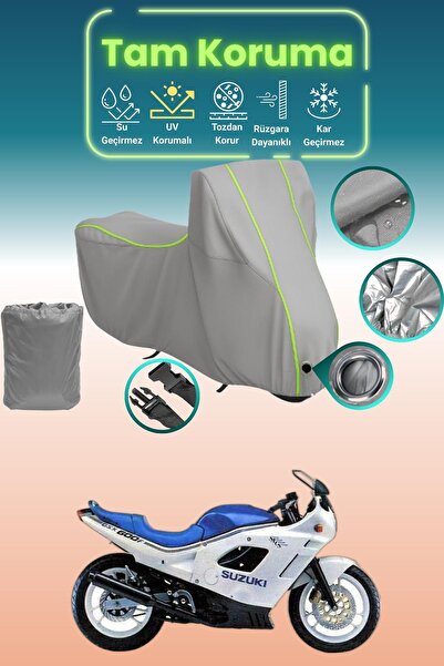 Dokaca Neo غطاء محرك متوافق مع سوزوكي GSX 600 F باللون الرمادي النيون قماش مج...