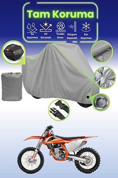 Dokaca Neo غطاء حماية رمادي نيون قماش مجدّل متوافق مع KTM 450 SXF، غطاء حماية...