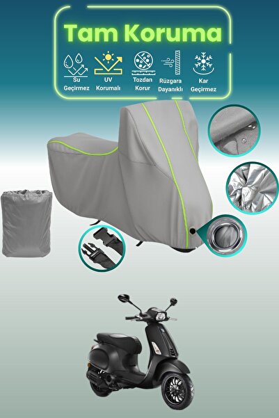 Dokaca Neo غطاء محرك متوافق مع Vespa Sprint S 150 باللون الرمادي النيون قماش ...