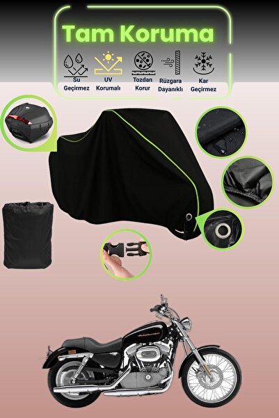 Dokaca Neo حقيبة خلفية سوداء نيون قماش مجدّل متوافقة مع دراجة هارلي ديفيدسون ...