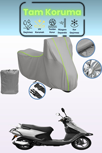 Dokaca Neo غطاء دراجة نارية رمادي نيون قماش مجدّل يوكي أكتيف 125 متوافق، غطاء...