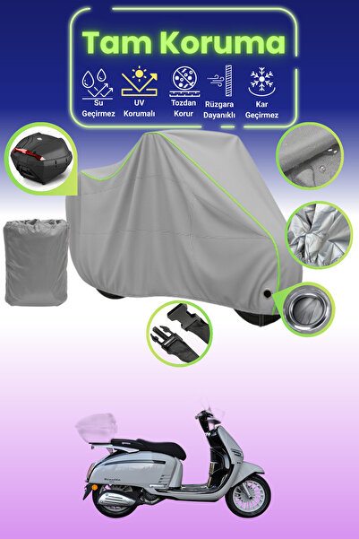 Dokaca Neo حقيبة خلفية وقفل رمادي نيون قماش مجدّل متوافقة مع يوكي ريزوتو 125،...