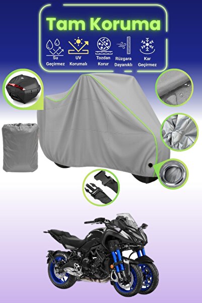 Dokaca Neo غطاء حماية رمادي نيون قماش مجدّل متوافق مع ياماها نيكين، غطاء حماي...