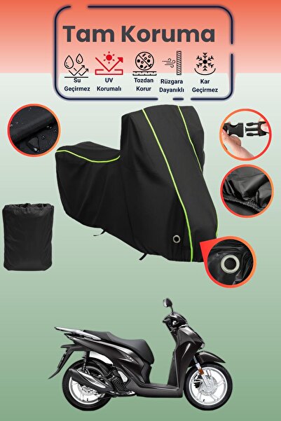 Dokaca Neo غطاء دراجة نارية متوافق مع هوندا SH 150، غطاء واقي من ماركة Black ...